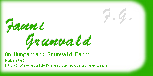 fanni grunvald business card